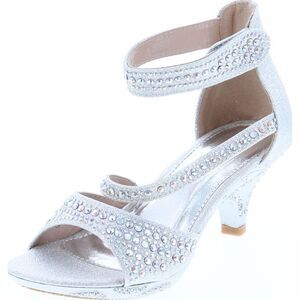 Bella Marie Zoey-2K Silver ToddlerG sandals 9 NEW